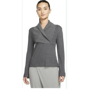 Nike Yoga Luxe Ribbed Cover-Up Sweater DD5828-010 Women’s Size Small NWT 1480